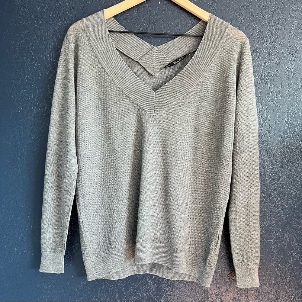 Zara V-neck Micro Knit Sweater